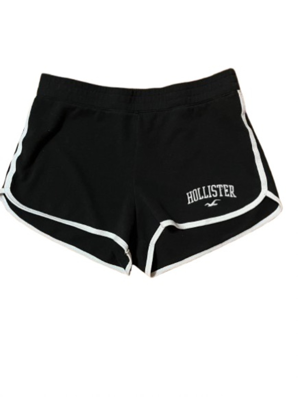 Hollister High Rise Black Shorts with White Trim Size Medium